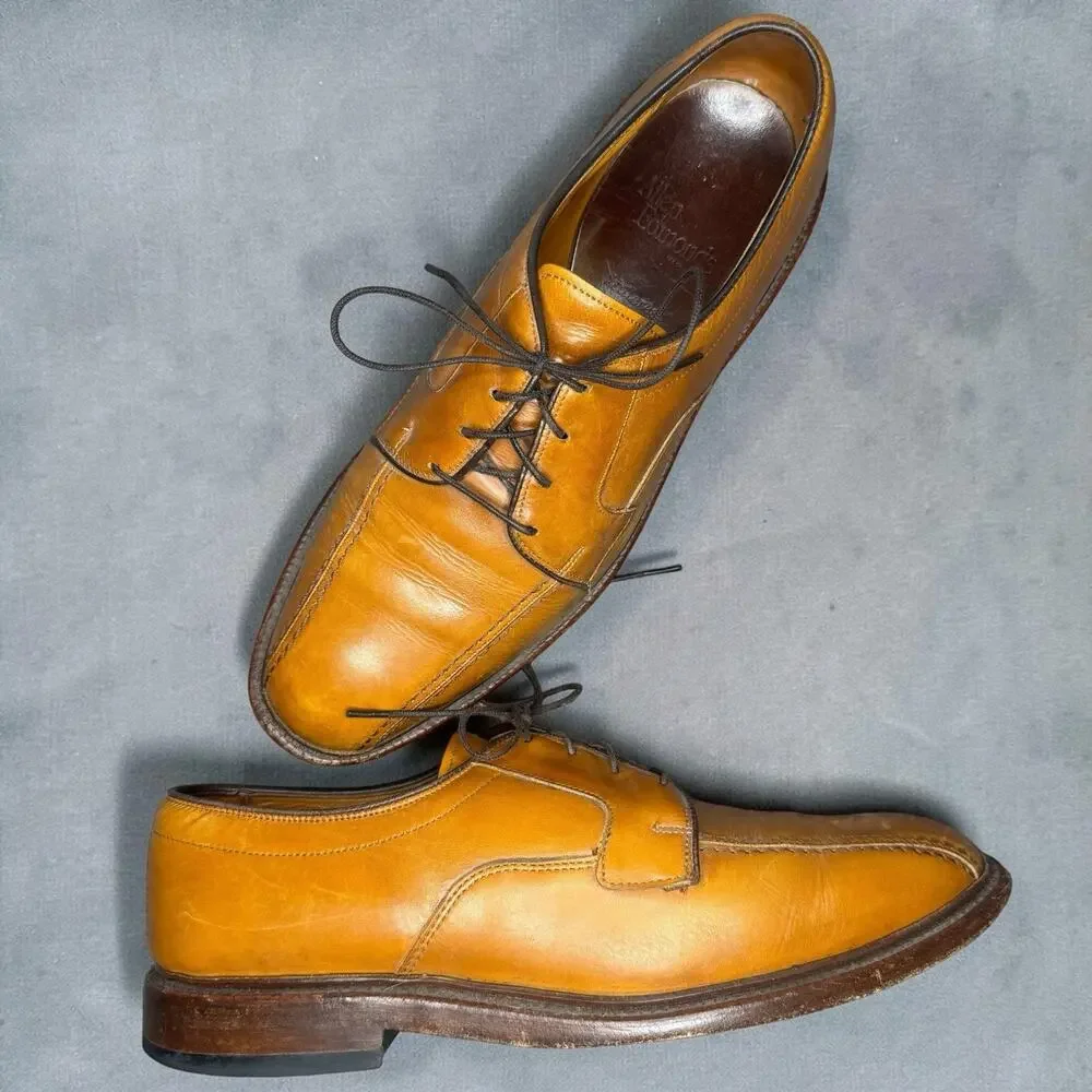 Allen Edmonds Hillcrest 5954 Walnut Leather Bicycle Toe Dress Shoes Mens 8.5 D